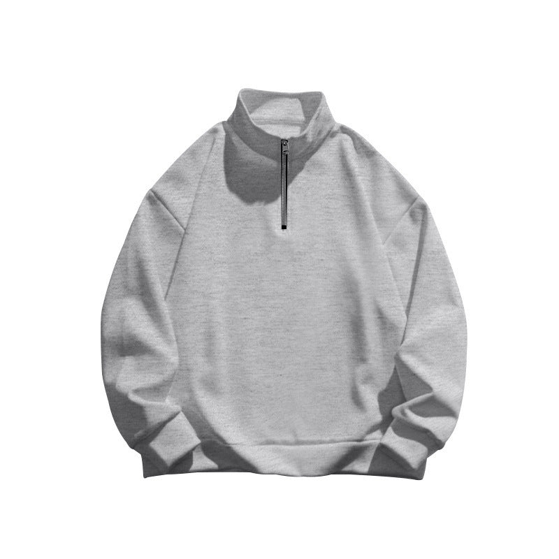 Herren hochfrequente Sweatshirt Jacke mit Stehkragen und Reißverschluss Drune