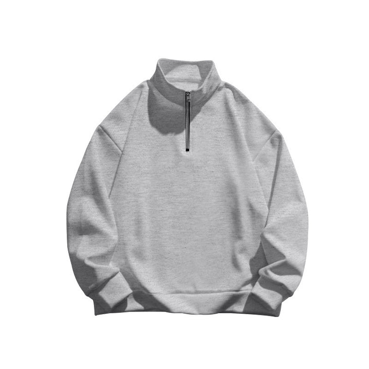 Herren hochfrequente Sweatshirt Jacke mit Stehkragen und Reißverschluss Drune