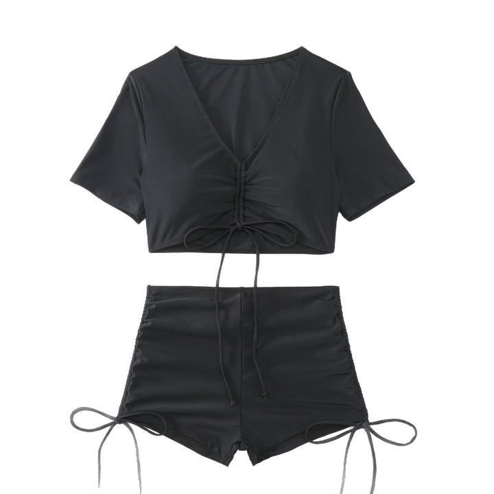 Damen Crop Top und hoch geschnittene Badeshorts Drune