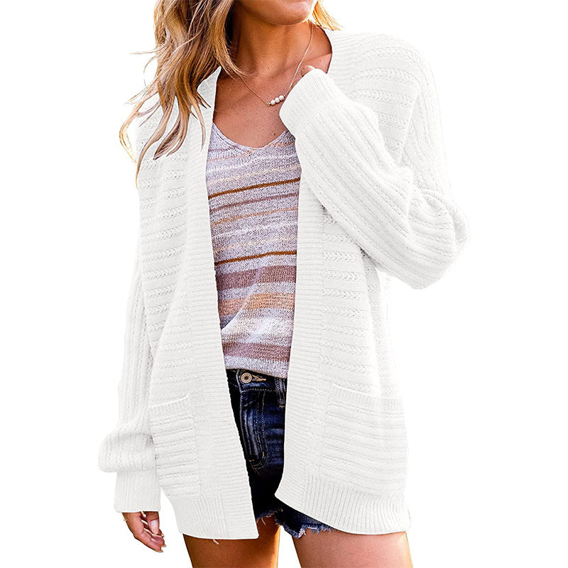 Damen gemütlicher Strickcardigan mit besonderen Details Drune