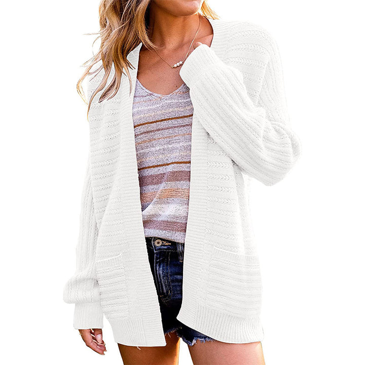 Damen gemütlicher Strickcardigan mit besonderen Details Drune
