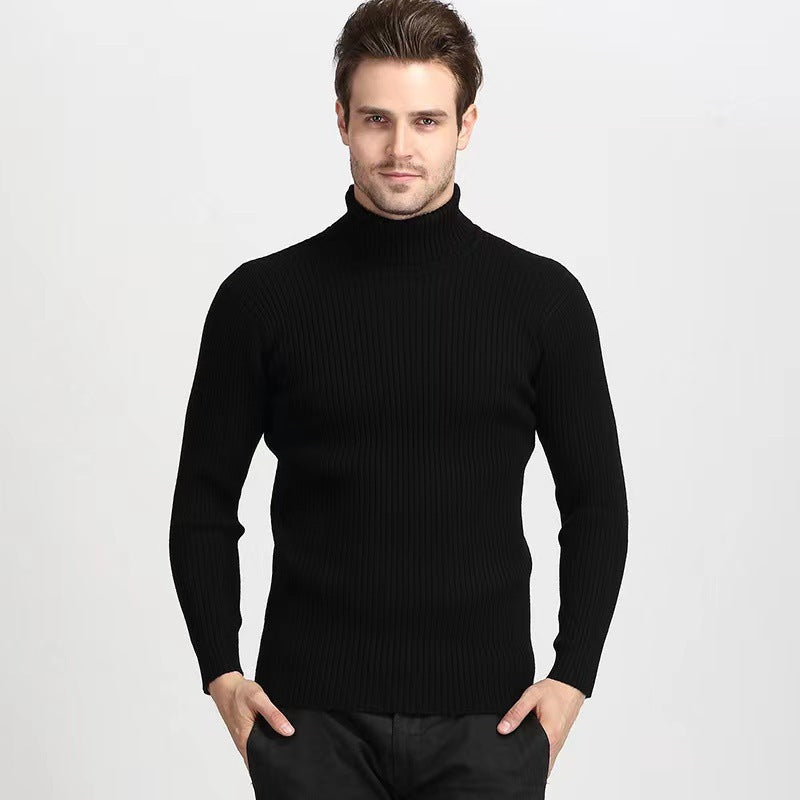 Herren Rollkragenpullover aus hochwertigem Strickmaterial mit Rippstruktur Drune