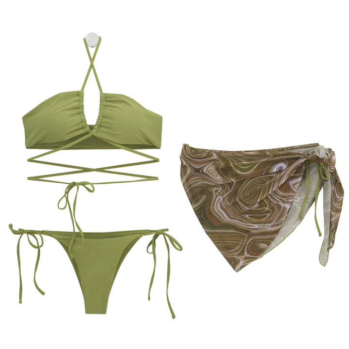 Damen Bikini-Set mit multifunktionalem Wickeltuch und raffiniertem Schnitt Drune