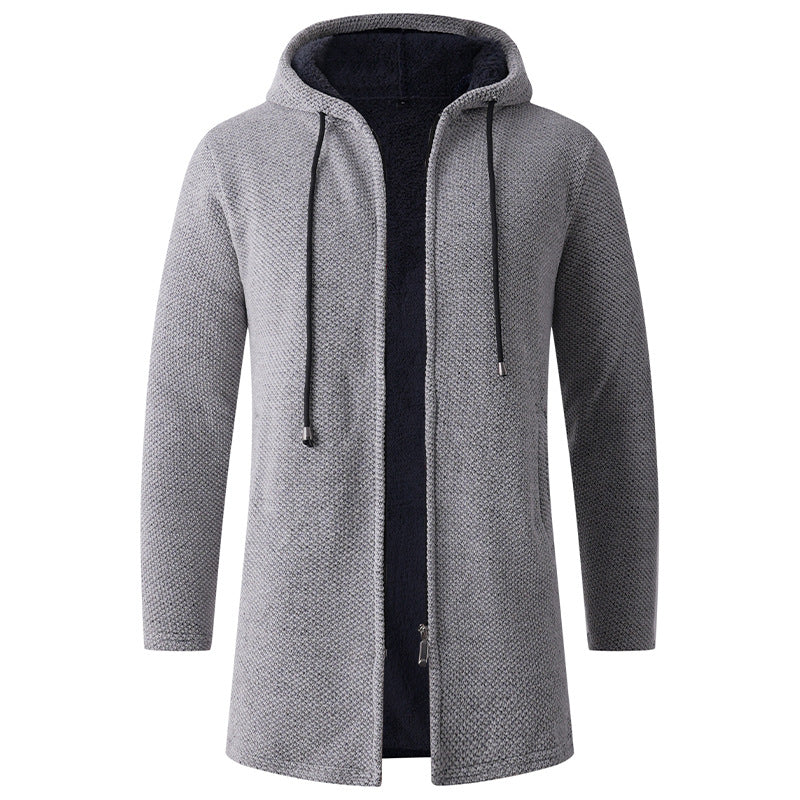 Herren lässige Kapuzenjacke mit weichem Innenfutter Drune