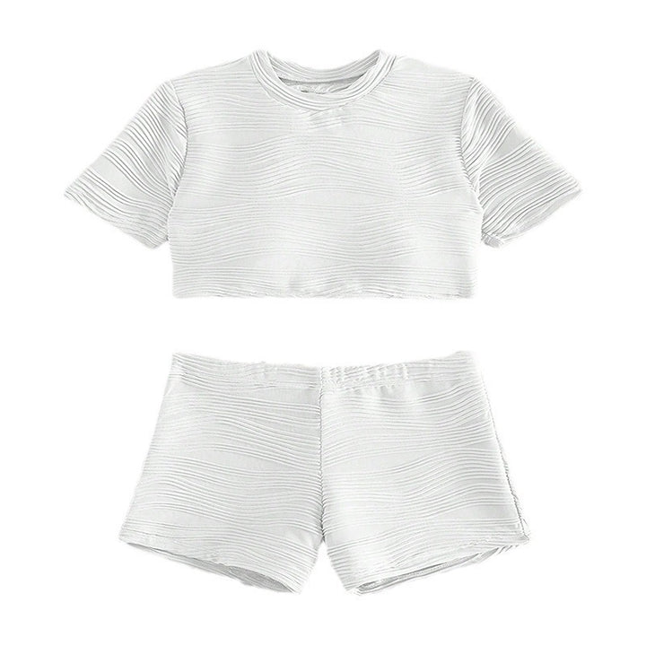 Damen Crop-Top und Shorts Set Drune