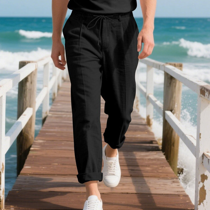 Herren lässige Sommerhose mit elastischem Bund und atmungsaktivem Material Drune