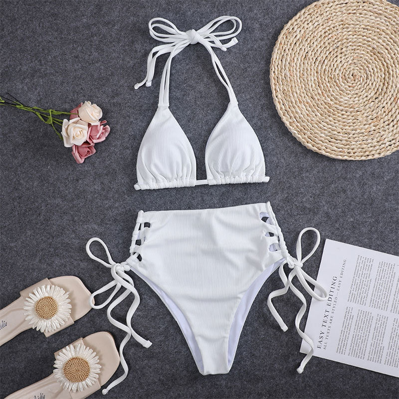 Damen Hoch geschnittenes Triumph-Bikini-Set mit Riemendetail Drune