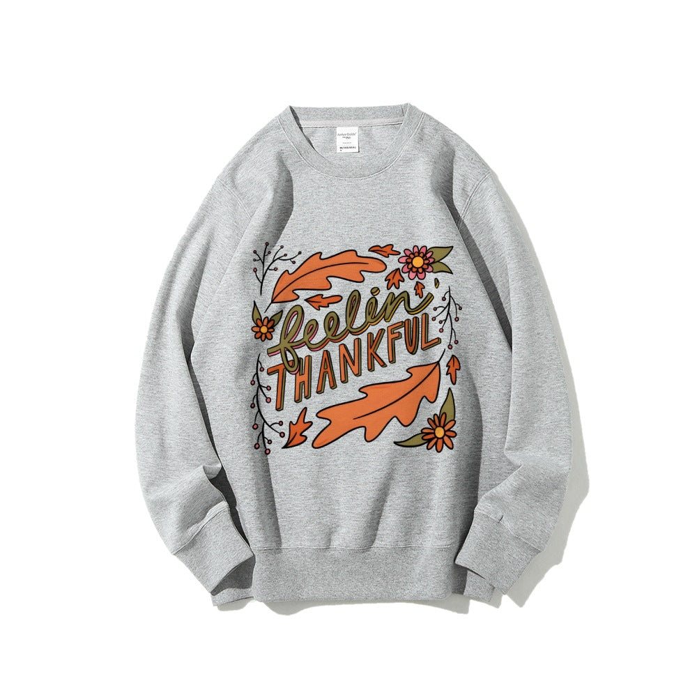 Damen Sweatshirt mit buntem Herbstmotiv und inspirierendem Schriftzug Drune