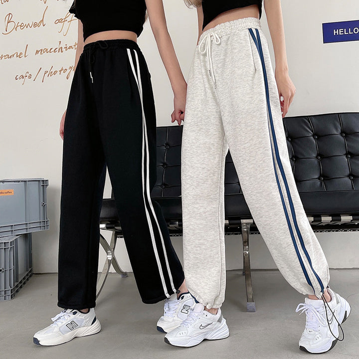 Damen Sportliche Freizeit-Hose mit seitlichen Kontraststreifen Drune