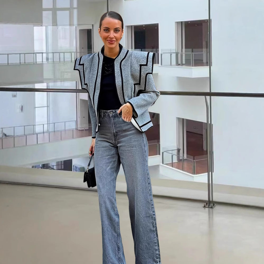 Damen Strukturierte Jacke mit sculpturalen Ärmeln Drune