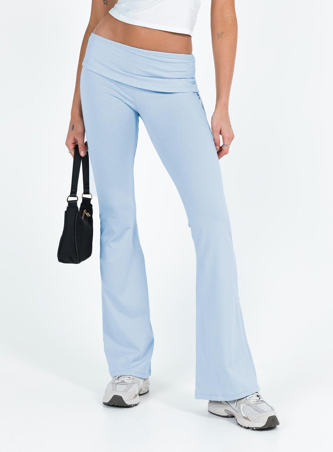 Damen Bootcut-Leggings mit hoher Taille und elastischem Bund Drune