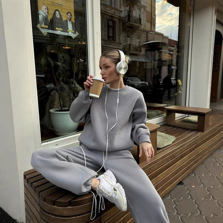 Damen gemusterter Oversized Sweatshirt Drune