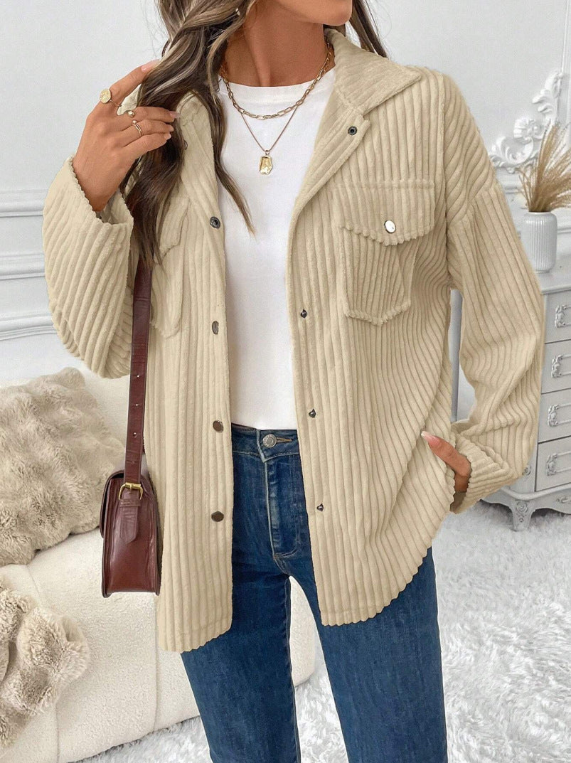 Damen Oversize Kordjacke Drune