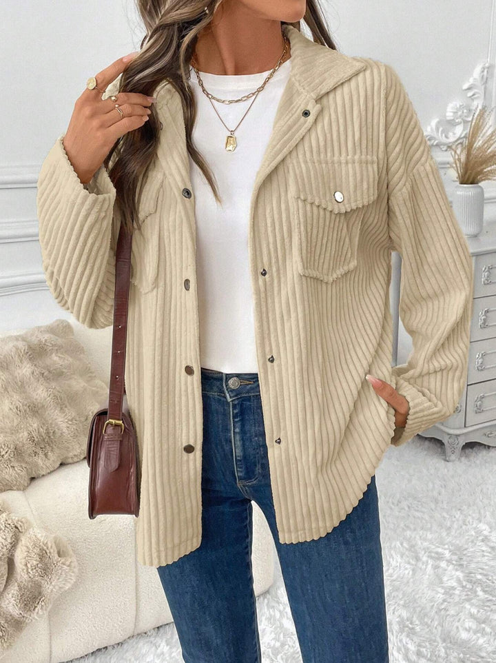 Damen Oversize Kordjacke Drune