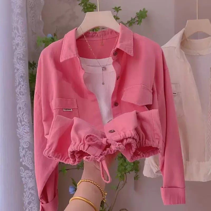 Damen Relaxed Fit Bluse mit aufgesetzten Taschen Drune