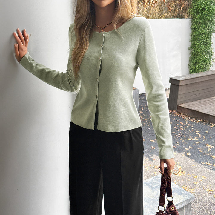 Damen Feiner Cardigan mit Knopfdetails Drune