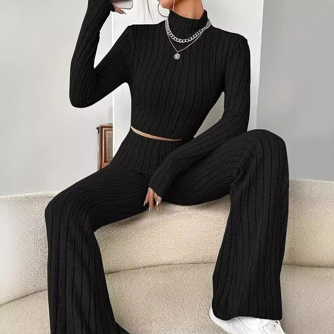 Damen Stricksatz mit hochgeschlossenem Design und lässigem Schnitt Drune