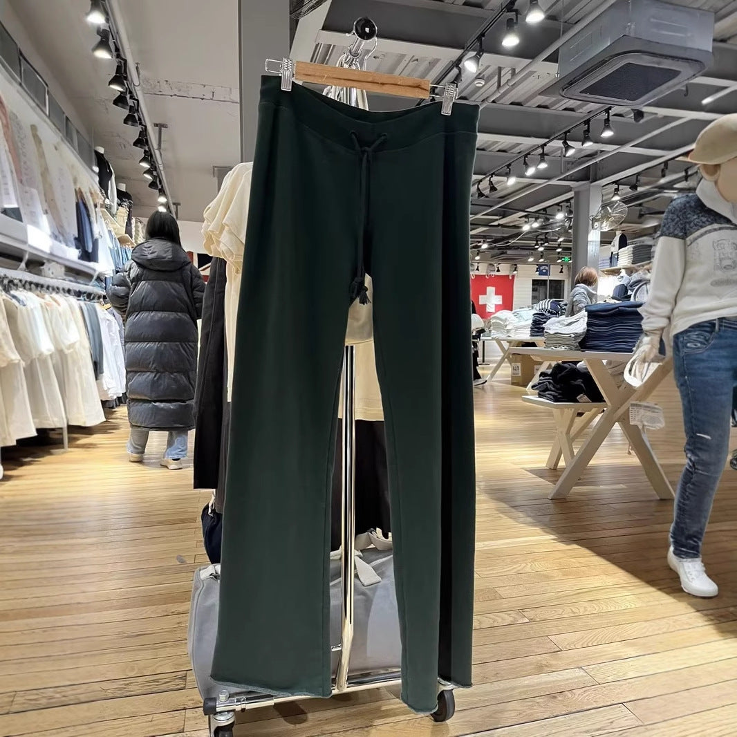 Damen bequeme Lounge-Hose mit verstellbarem Bund Drune