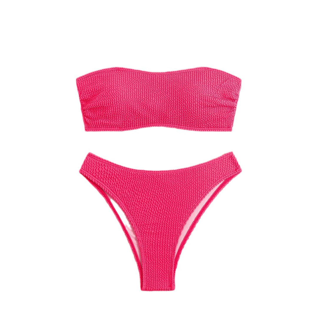 Femme Häkeln Bandeau Bikini Set Drune