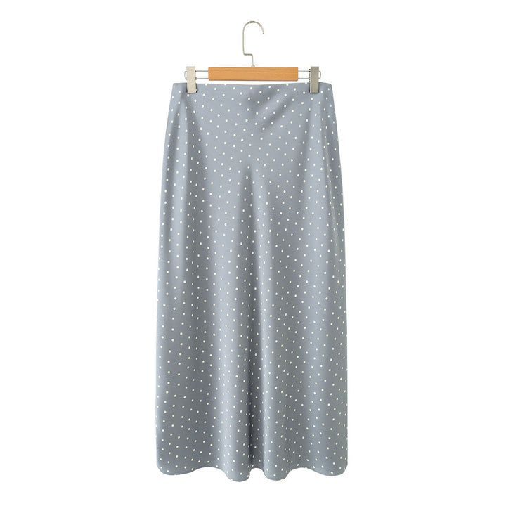 Damen Maxirock mit elegantem Punktedesign und fließendem Schnitt Drune