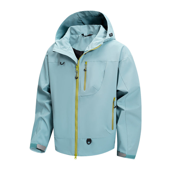 Herren technische Outdoor-Jacke mit wasserdichtem Gewebe und verstellbarem Kapuzensystem Drune