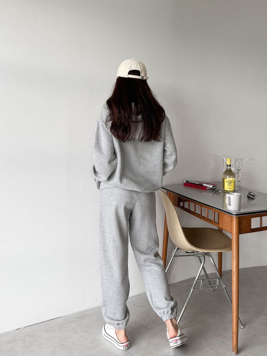 Damen lässiges Hoodie- und Jogginghose-Set aus weichem Baumwollmix mit praktischem Kängurutasche Drune