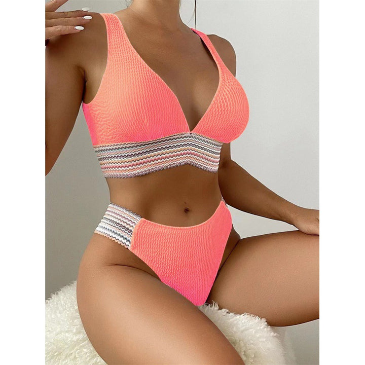 Damen Komfortabler Triangel-Bikini mit trendy elastischem Bund Drune