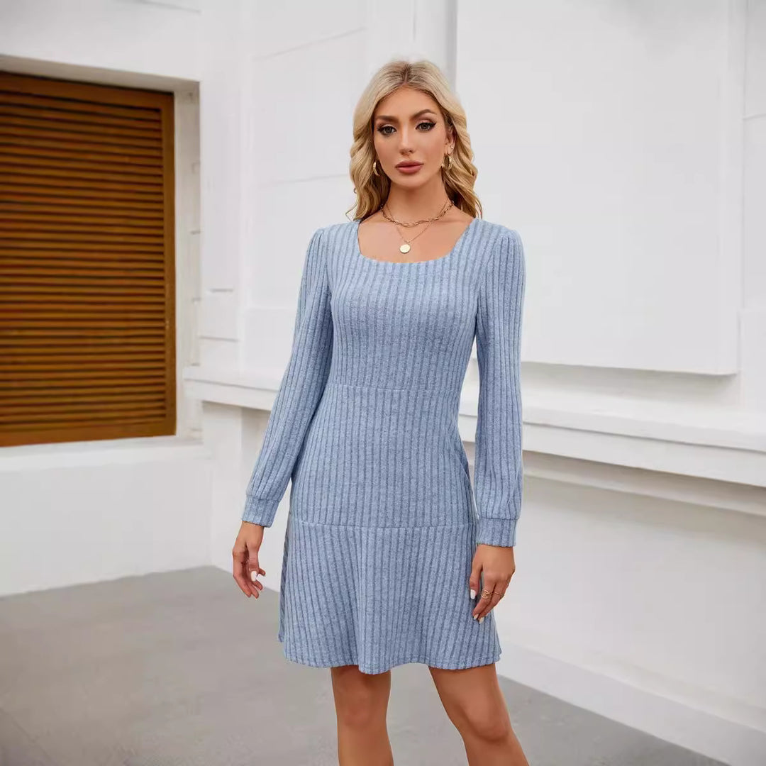 Damen gestricktes Midikleid Drune