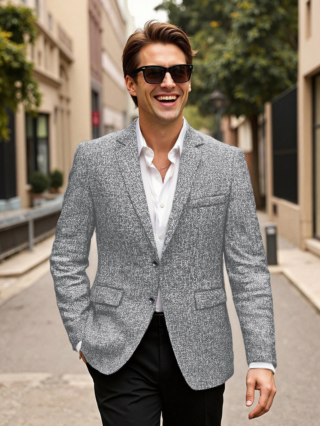 Herren eleganter Blazer aus Wolle Drune