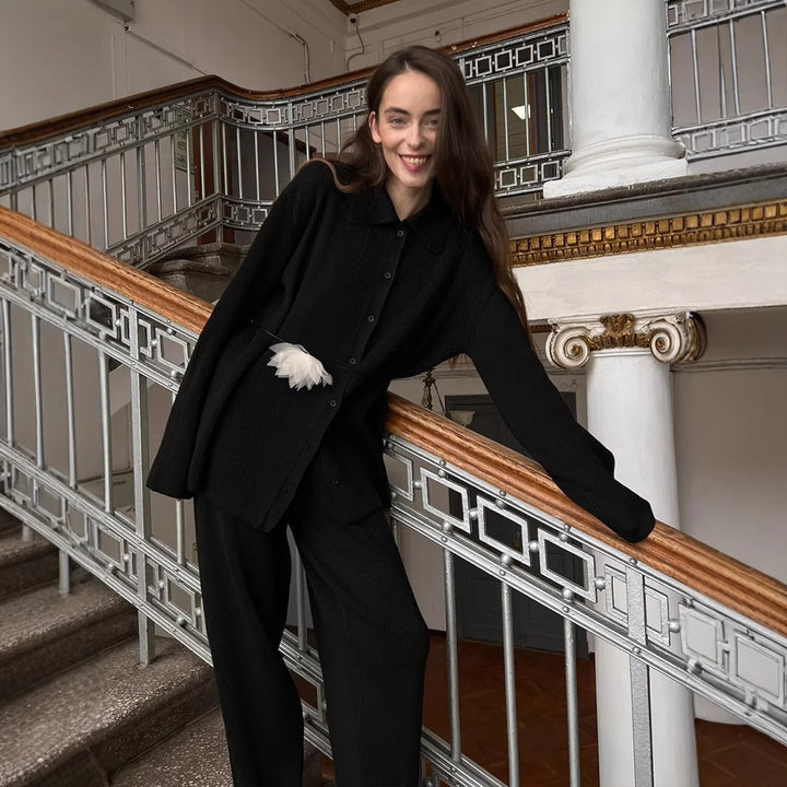 Damen Strickoberteil mit schickem Rippmuster Drune
