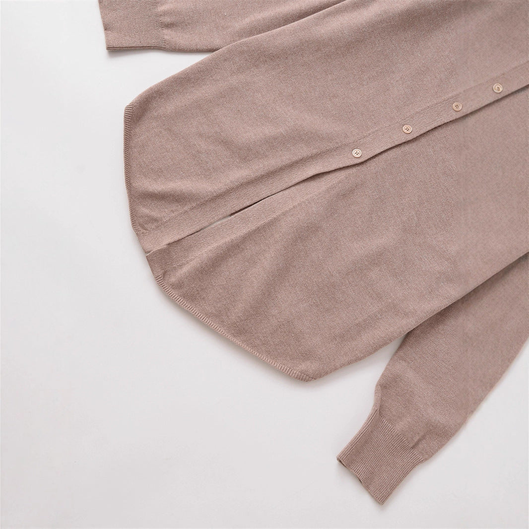 Damen Langarmshirt mit weichem Stoff und eleganter Knopfleiste Drune