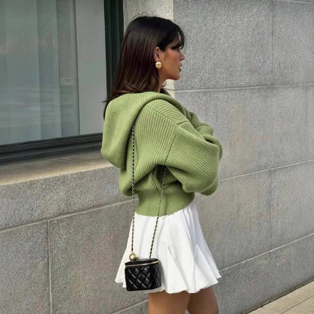 Damen lässiger Strickcardigan mit Knopfverschluss Drune