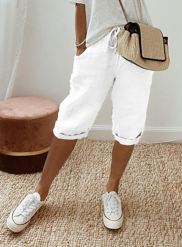 Leichte Shorts mit elastischem Bund für Damen Drune