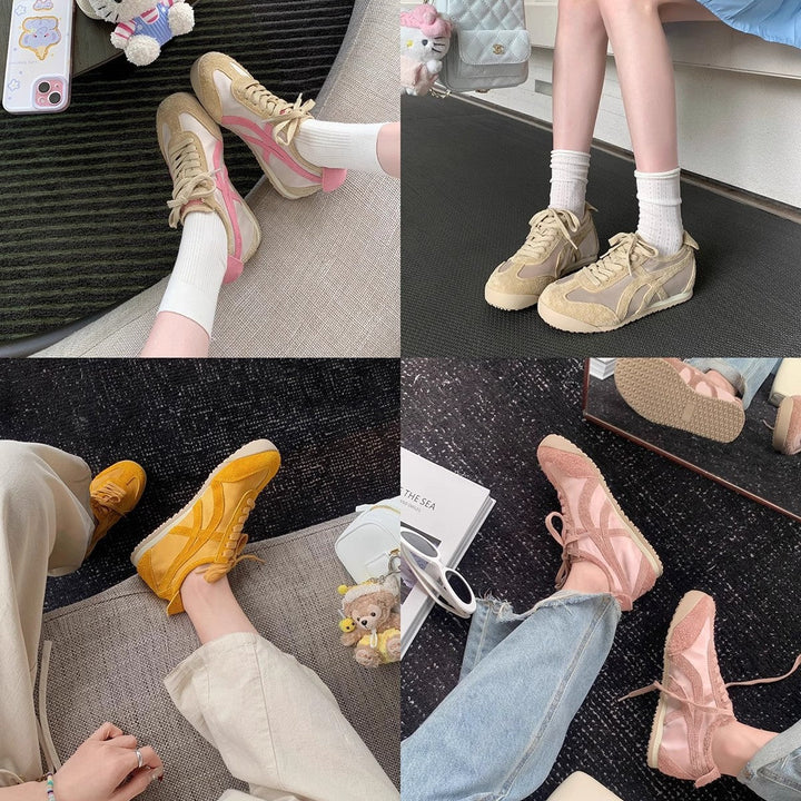 Damen modische Sneakers mit hochwertigem Wildleder und atmungsaktiver Konstruktion Drune