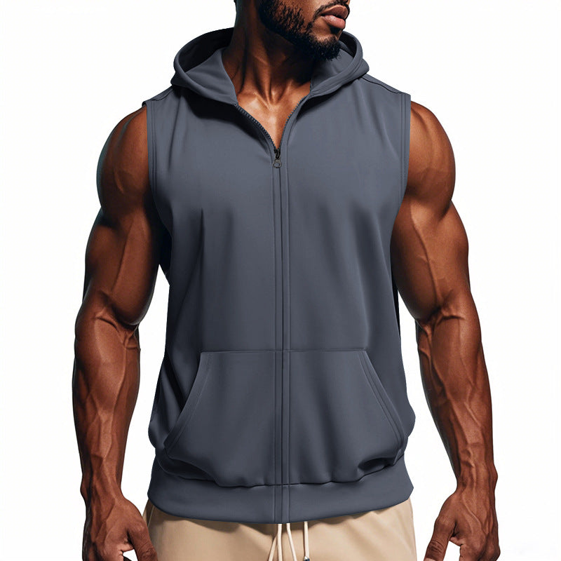 Herren ärmelloses Kapuzenshirt aus atmungsaktivem Material Drune