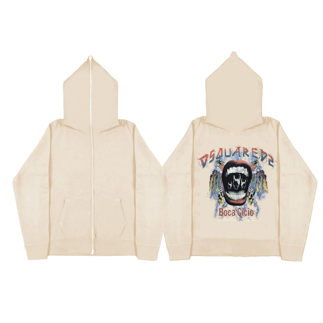 Damen Kapuzenjacke mit kreativem Grafikdesign Drune