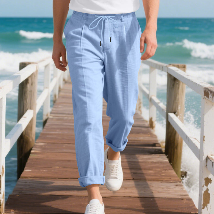 Herren Leichte Freizeithose mit elastischem Bund und seitlichem Kordelzug Drune