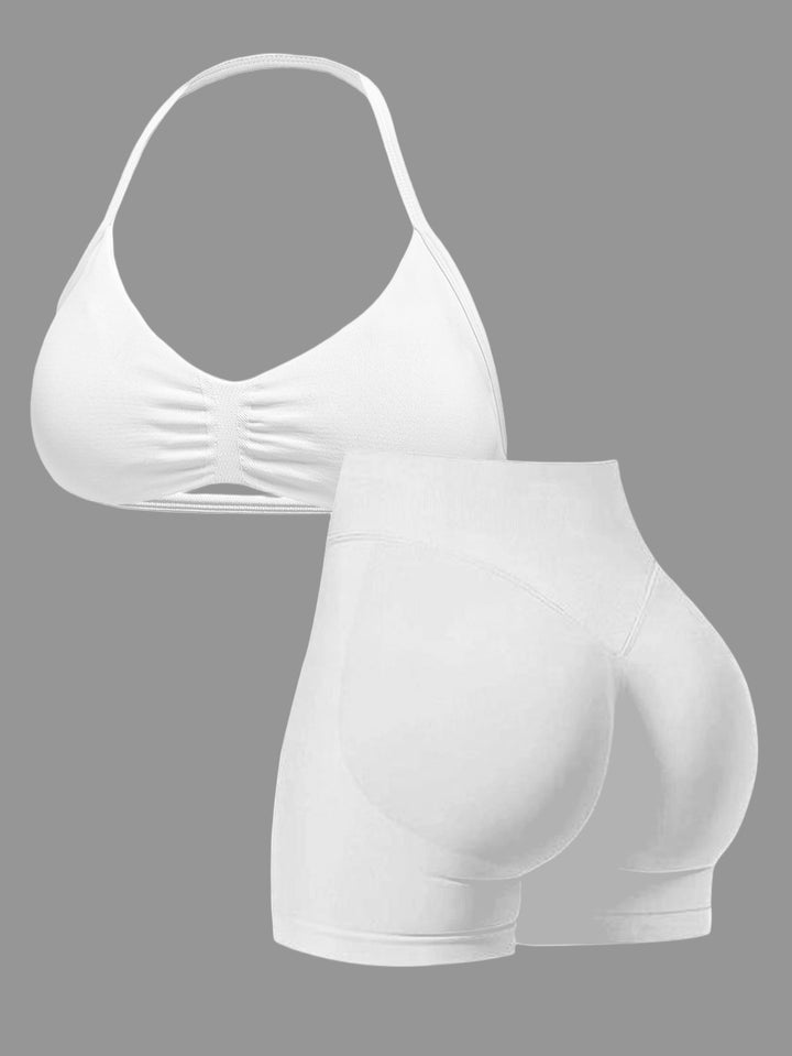 Damen Sportlicher Bikini mit gepolstertem Oberteil und hoher Taille Drune