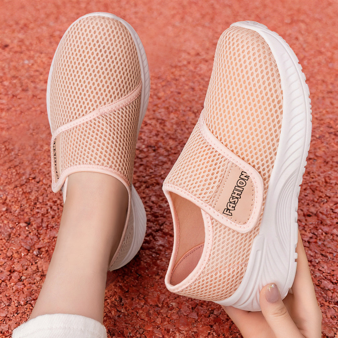 Damen nan gesundheitlicher Komfort-Slipper mit Klettverschluss, atmungsaktivem 3D-Mesh und stoßdämpfender EVA-Sohle Drune