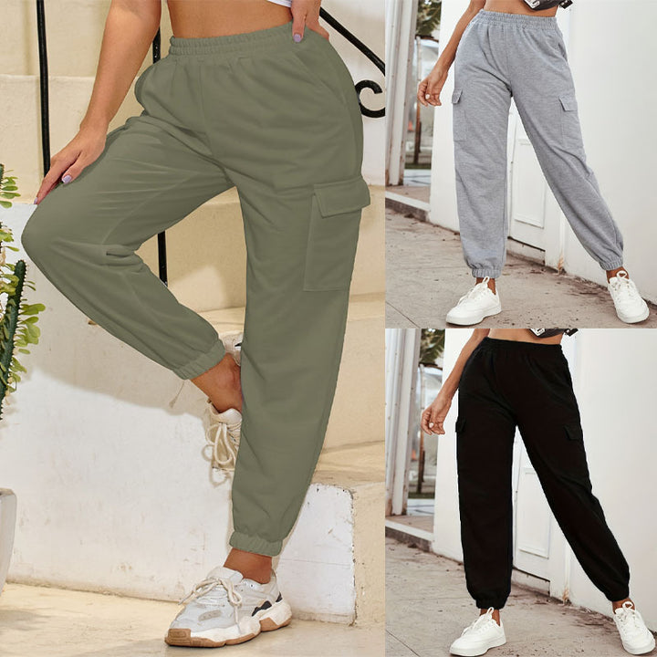 Damen Cargo-Hose mit elastischem Bund und praktischen Taschen Drune