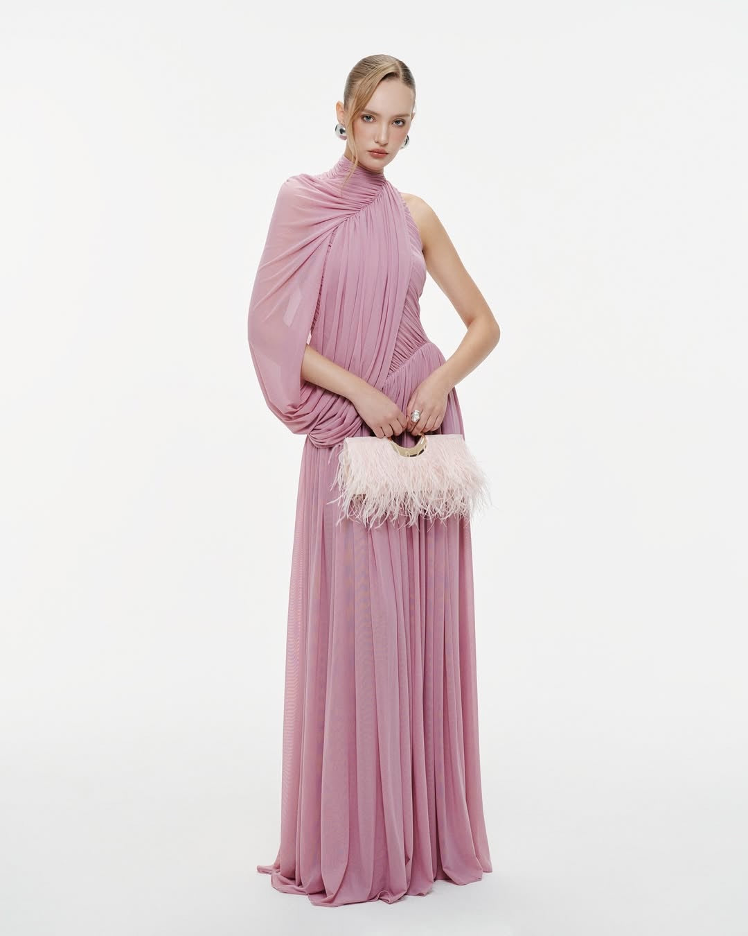 Damen Elegantes Abendkleid mit asymmetrischem Design und schicker Drapierung Drune