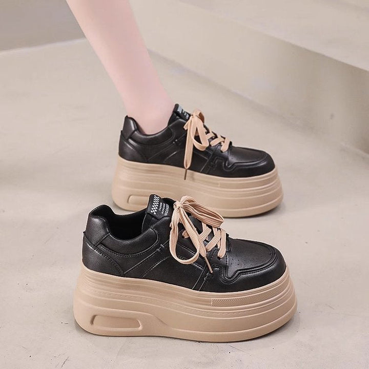 Damen Plateausneaker mit robustem Obermaterial und modischer Schnürung Drune