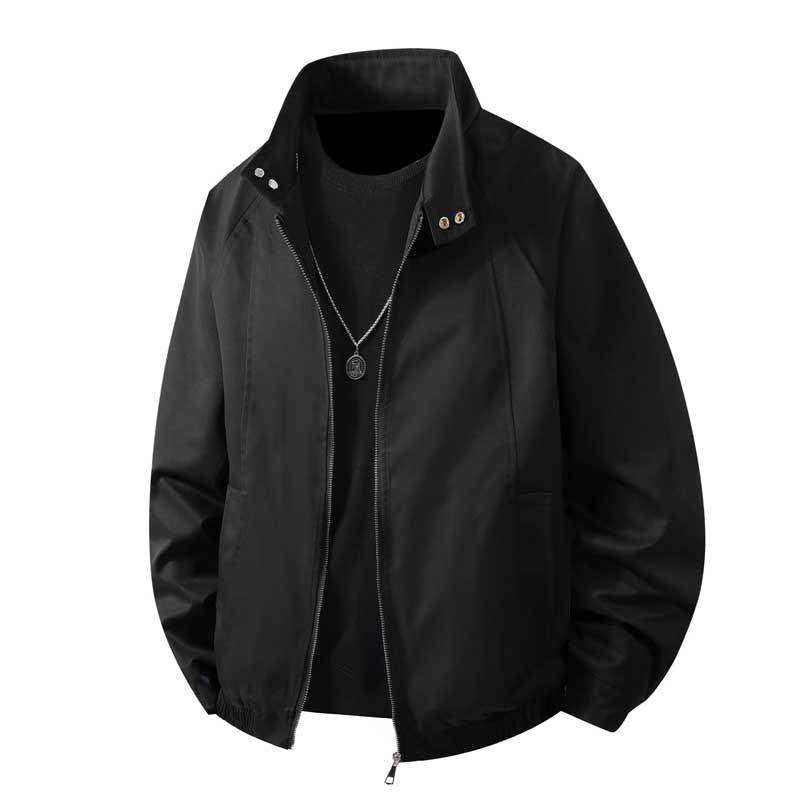 Herren winddichte Freizeitjacke mit hohem Kragen und elastischen Bündchen Drune