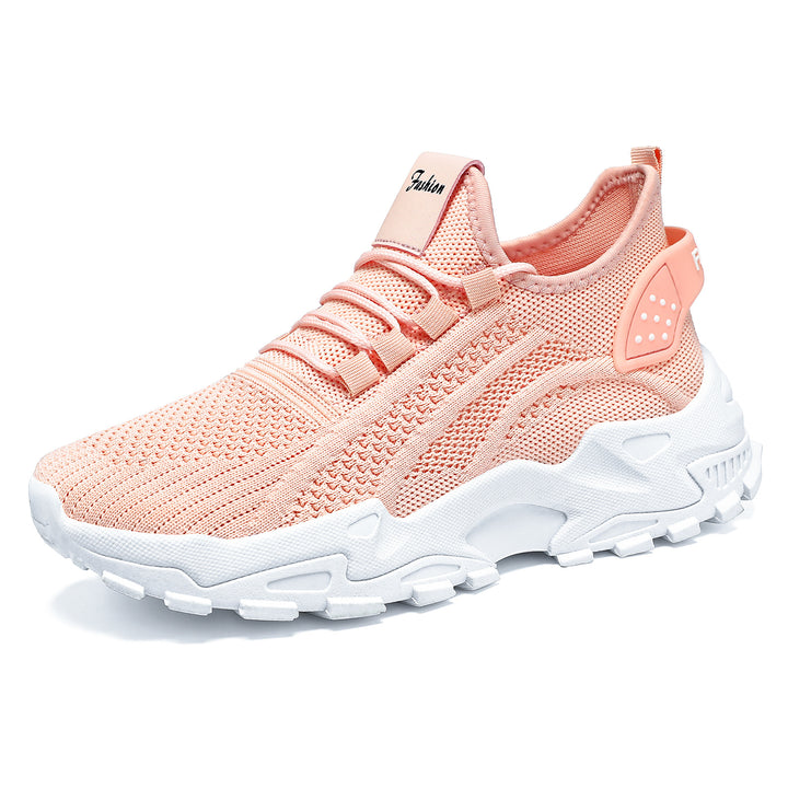 Unisex nan atmungsaktive Strick-Sneaker mit dicker Profilsohle und elastischem Slip-on Drune