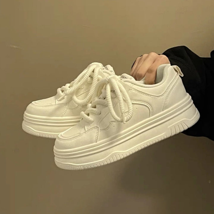 Damen Komfortable Sneaker mit dicker Gummisohle und atmungsaktivem Obermaterial Drune