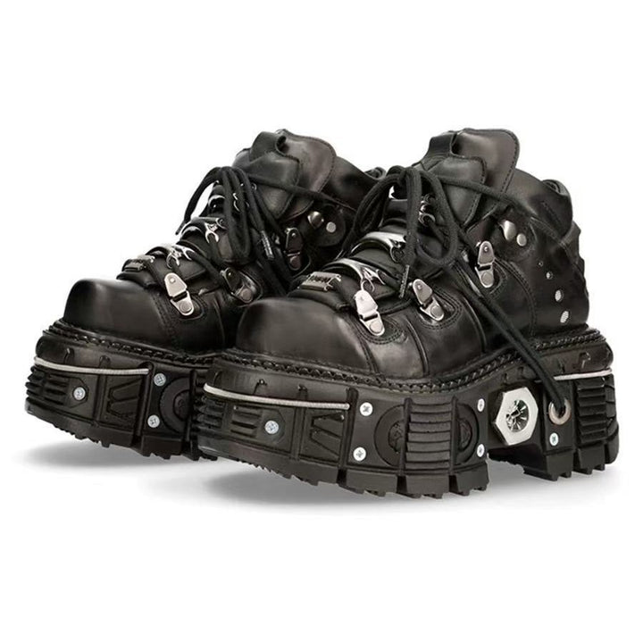 Damen Stabile High-Top Stiefel mit robuster Gummisohle Drune