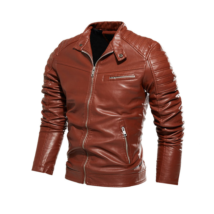Herren Kunstlederjacke im stylishen Design mit robusten Details Drune