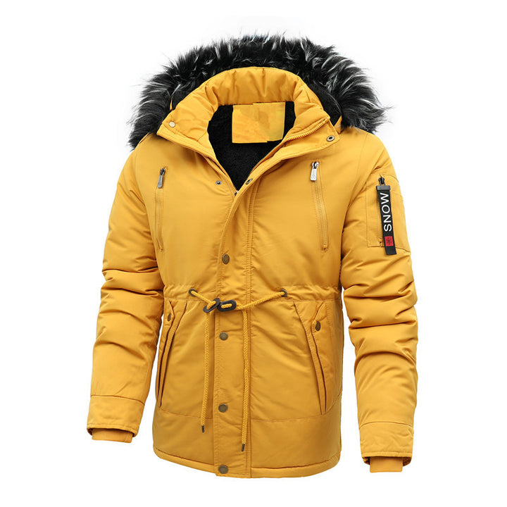 Herren isolierte Funktionsjacke mit abnehmbarer Kapuze Drune