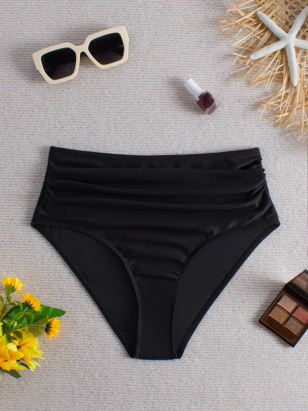 Damen Hochtaillierte Bikinihose Drune