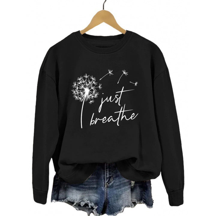 Damen Sweatshirt mit inspirierendem Pusteblumen-Motiv Drune